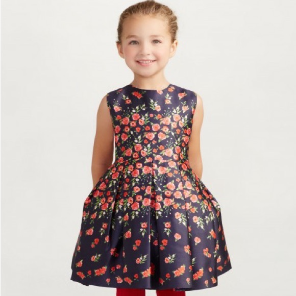 Oscar de la Renta Girls Holiday Dress 8 - Picture 1 of 1